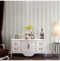 HANMERO Modern Simplicity Off White Wide Vertical Stripes Flocked Nonwoven Wall ...