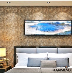 HANMERO Wallcovering Italian 3D Deep Embossed Wall Murals Floral Pattern Background Wallpaper Rolls For Home Bronze