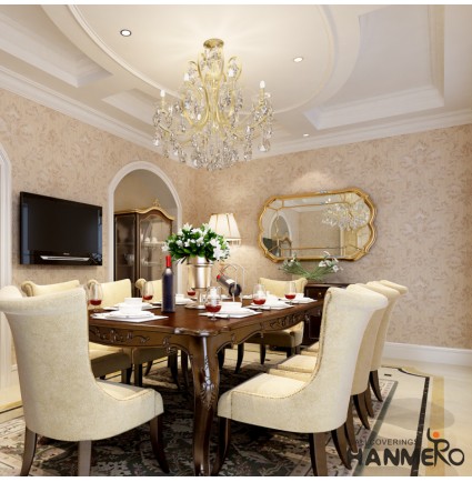 HANMERO Wallcoverings Deep Embossed Vintage Italian Damask Luxury Wallpaper Rolls 3D For Living Room Bedroom Golden