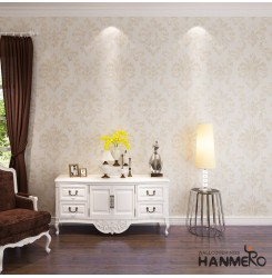 HANMERO Wallcoverings Deep Embossed Vintage Italian Damask Luxury Wallpaper Rolls 3d for Living Room Bedroom Silver&golden
