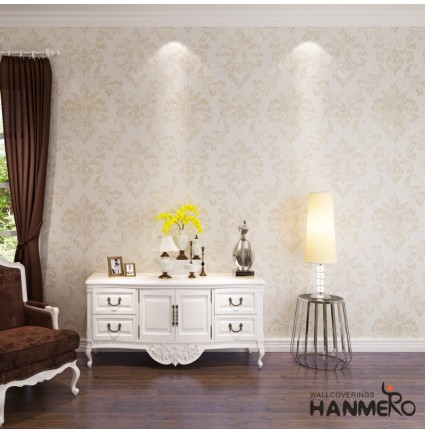 HANMERO Wallcoverings Deep Embossed Vintage Italian Damask Luxury Wallpaper Rolls 3d for Living Room Bedroom Silver&golden