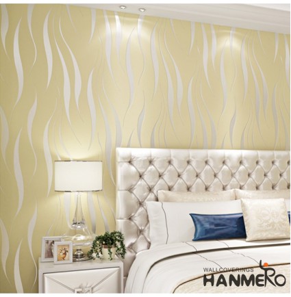 HANMERO Modern Minimalist Non-woven Water Plant Pattern 3D Flocking Embossed Wallpaper Murals Roll for Living Bedroom Home Decor Color4