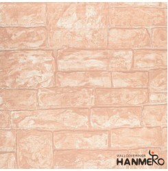 HANMERO Modern Non-woven Imitation Faux Rock Stone Brick Blocks Textured Wallpaper Long Murals Rolls Home Room Decoration 20.86" x 393"