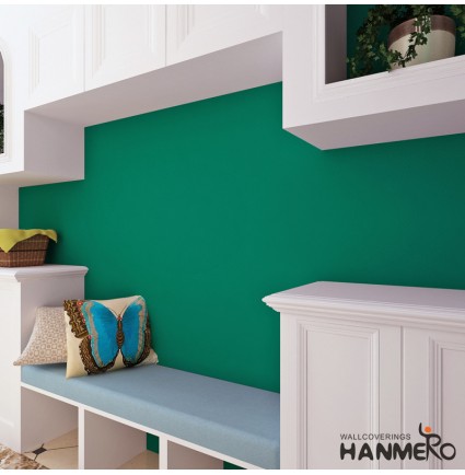 HANMERO Grind Arenaceous Green Solid Color Peel and Stick Wallpaper